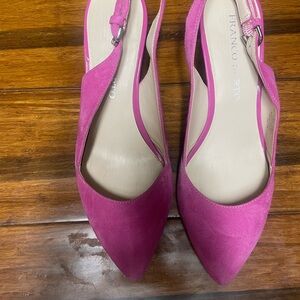 Franco Sarto Women's Pink Slingback Heels
